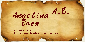 Angelina Boca vizit kartica